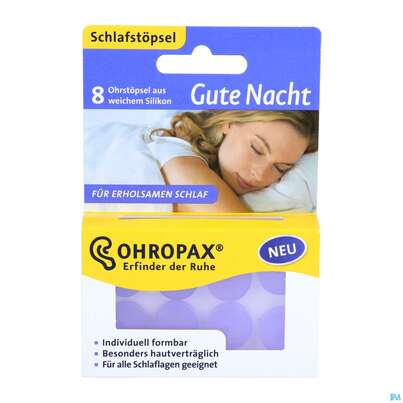 Ohrenschutz Ohropax Schlafstoepsel Silicon Gute Nacht Lavendel 8st, A-Nr.: 5756820 - 05