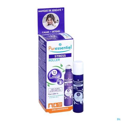 Sie sehen eine Packung Puressentiel Stress Roll On +12 Aetherischen Oelen 5ml, Produktbild: 05 Puressentiel Stress Roll On +12 Aetherischen Oelen 5ml, A-Nr.: 3831871 - 05