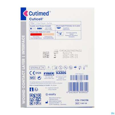 Sie sehen eine Packung Wundauflagen Cutimed Distanzgitter Eucerit 7,5x 7,5cm 71007 10st, Produktbild: 05 Wundauflagen Cutimed Distanzgitter Eucerit 7,5x 7,5cm 71007 10st, A-Nr.: 4321758 - 05