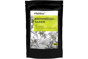 Sie sehen eine Packung vitaldoc® BRENNNESSEL-SAMEN, Bio, Produktbild: 01 vitaldoc® BRENNNESSEL-SAMEN, Bio, A-Nr.: 5916011 - 01