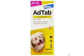 Adtab F Hunde Kautabl 112mg (2,5-5,5kg) 3st, A-Nr.: 5530599 - 01