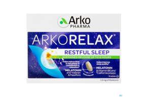 Sie sehen eine Packung Arkorelax Tabl Erholsamer Schlaf 15st, Produktbild: 01 Arkorelax Tabl Erholsamer Schlaf 15st, A-Nr.: 5824697 - 01