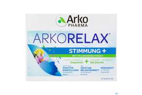 Sie sehen eine Packung Arkorelax Tabl Stimmung+ 30st, Produktbild: 01 Arkorelax Tabl Stimmung+ 30st, A-Nr.: 5856958 - 01