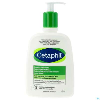 Sie sehen eine Packung Cetaphil Feuchtigkeitspflege Intensiv Naehrend 473ml, Produktbild: 01 Cetaphil Feuchtigkeitspflege Intensiv Naehrend 473ml, A-Nr.: 5759652 - 01