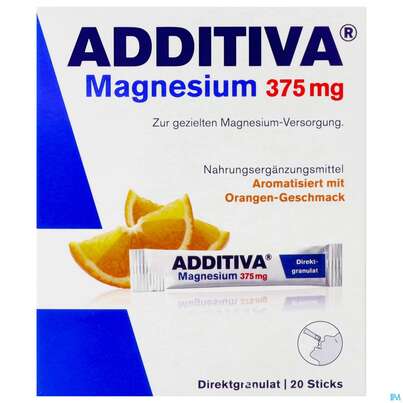 Magnesium Sticks/granulat 375mg Orange Additiva 10012 20st, A-Nr.: 5809887 - 01