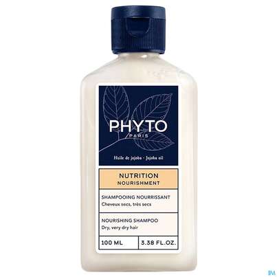 Sie sehen eine Packung Shampoon Phyto Nutrition Nourishing Mini 100ml, Produktbild: 02 Shampoon Phyto Nutrition Nourishing Mini 100ml, A-Nr.: 5889900 - 02