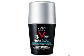 Sie sehen eine Packung Vichy Homme Deo/roll-on 72h Anti-flecken Invisible 50ml, Produktbild: 01 Vichy Homme Deo/roll-on 72h Anti-flecken Invisible 50ml, A-Nr.: 5818308 - 01