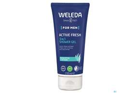 Sie sehen eine Packung Weleda For Men 3in1 Shower Gel Active Fresh 200ml, Produktbild: 01 Weleda For Men 3in1 Shower Gel Active Fresh 200ml, A-Nr.: 5740026 - 01