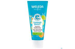 Sie sehen eine Packung Weleda Summer Boost Express Handcreme 50ml, Produktbild: 01 Weleda Summer Boost Express Handcreme 50ml, A-Nr.: 5780988 - 01