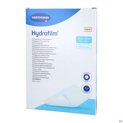 Sie sehen eine Packung Wundverband Hydrofilm 10x 15cm 10st, Produktbild: 06 Wundverband Hydrofilm 10x 15cm 10st, A-Nr.: 1657765 - 06