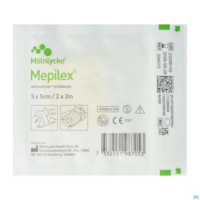 Wundverband Mepilex Silikon 5x 5cm 1st, A-Nr.: 4042018 - 02