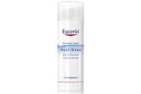 Sie sehen eine Packung Eucerin Hyal-Urea ANTI-FALTEN Tagespflege, Produktbild: 01 Eucerin Hyal-Urea ANTI-FALTEN Tagespflege, A-Nr.: 3413286 - 01
