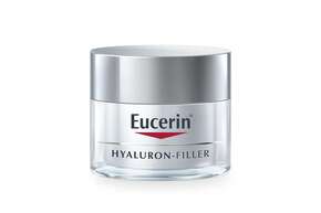 Sie sehen eine Packung Eucerin HYALURON-FILLER TAGESPFLEGE für trockene Haut, Produktbild: 01 Eucerin HYALURON-FILLER TAGESPFLEGE für trockene Haut, A-Nr.: 3063053 - 01