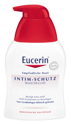 Sie sehen eine Packung Eucerin Intim-Schutz Waschfluid, Produktbild: 01 Eucerin Intim-Schutz Waschfluid, A-Nr.: 3609954 - 01