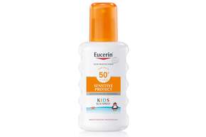 Sie sehen eine Packung Eucerin KIDS SUN Spray LSF 50+, Produktbild: 01 Eucerin KIDS SUN Spray LSF 50+, A-Nr.: 3270102 - 01