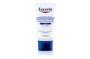 Sie sehen eine Packung Eucerin Hautglättende Gesichtscreme 5% Urea Nacht, Produktbild: 01 Eucerin Hautglättende Gesichtscreme 5% Urea Nacht, A-Nr.: 2718345 - 01