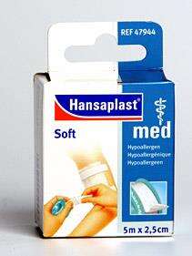 Hansaplast med Fixierpflaster soft 2,5cm x 5m, A-Nr.: 2843205 - 01