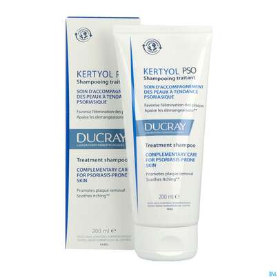 Sie sehen eine Packung Shampoon Ducray Kertyol P.s.o. 200ml, Produktbild: 08 Shampoon Ducray Kertyol P.s.o. 200ml, A-Nr.: 5596919 - 08