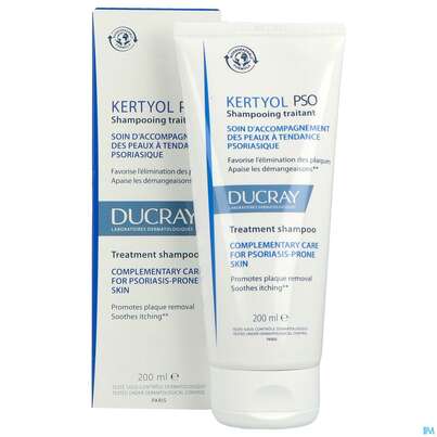 Sie sehen eine Packung Shampoon Ducray Kertyol P.s.o. 200ml, Produktbild: 09 Shampoon Ducray Kertyol P.s.o. 200ml, A-Nr.: 5596919 - 09