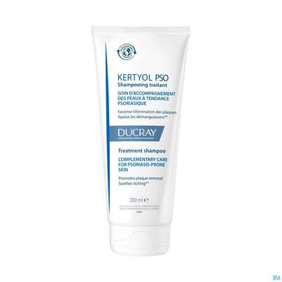 Sie sehen eine Packung Shampoon Ducray Kertyol P.s.o. 200ml, Produktbild: 06 Shampoon Ducray Kertyol P.s.o. 200ml, A-Nr.: 5596919 - 06