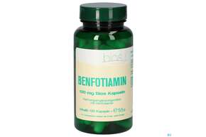 Sie sehen eine Packung Bios Benfotiamin 100mg 100 Kapseln, Produktbild: 01 Bios Benfotiamin 100mg 100 Kapseln, A-Nr.: 5407166 - 01