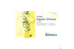 Sie sehen eine Packung Sidroga Tee Doppelkammerbeutel Wellness Ingwer-zitrone 20st, Produktbild: 01 Sidroga Tee Doppelkammerbeutel Wellness Ingwer-zitrone 20st, A-Nr.: 3486670 - 01