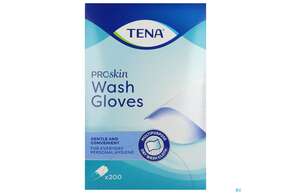 Sie sehen eine Packung Tena Waschhandschuhe Ohne Folie 200st, Produktbild: 01 Tena Waschhandschuhe Ohne Folie 200st, A-Nr.: 2069272 - 01