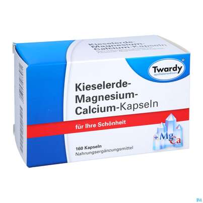 Kieselerde +calcium+magnesium Kapseln-twardy 160st, A-Nr.: 1574401 - 03