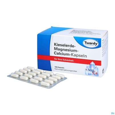 Kieselerde +calcium+magnesium Kapseln-twardy 160st, A-Nr.: 1574401 - 04