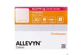 Wundverband Allevyn/silikon-gel Besch. Ag Gentle Border 10x 10cm 10st, A-Nr.: 4749255 - 01