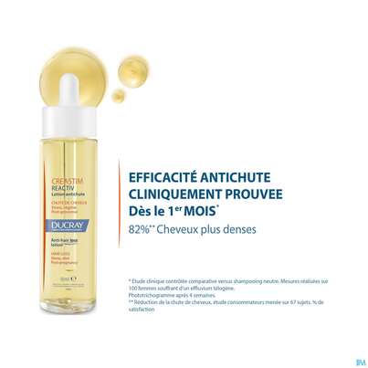 Sie sehen eine Packung Ducray Creastim Anti Haarausfall Intensivlotion Reactiv Neu 60ml, Produktbild: 06 Ducray Creastim Anti Haarausfall Intensivlotion Reactiv Neu 60ml, A-Nr.: 5693456 - 06