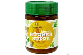 Sie sehen eine Packung Sonnentor Bio Huehnersuppe Klar Im Glas 01474 100g, Produktbild: 01 Sonnentor Bio Huehnersuppe Klar Im Glas 01474 100g, A-Nr.: 4389710 - 01