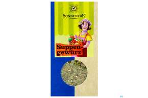 Sie sehen eine Packung Sonnentor Gewuerzmischung/bio Suppe 00308 25g, Produktbild: 01 Sonnentor Gewuerzmischung/bio Suppe 00308 25g, A-Nr.: 3739473 - 01