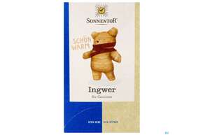 Sie sehen eine Packung Sonnentor Tee/bio/doppelkammerbeutel Ingwer 02573 18st, Produktbild: 01 Sonnentor Tee/bio/doppelkammerbeutel Ingwer 02573 18st, A-Nr.: 5227872 - 01