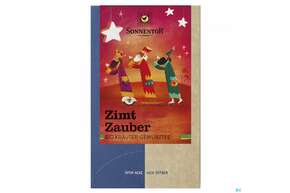 Sie sehen eine Packung Sonnentor Tee/bio Zimt Zauber Doppelkammerbtl 02597 18st, Produktbild: 01 Sonnentor Tee/bio Zimt Zauber Doppelkammerbtl 02597 18st, A-Nr.: 5056181 - 01