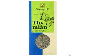 Sie sehen eine Packung Sonnentor Thymian Geschnitten Bio 00666 20g, Produktbild: 01 Sonnentor Thymian Geschnitten Bio 00666 20g, A-Nr.: 5228073 - 01