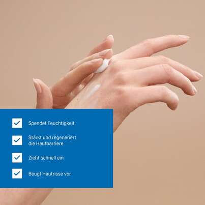 Sie sehen eine Packung PHYSIOGEL® Daily Moisture Therapy Handcreme für normale bis trockene Haut, Produktbild: 02 PHYSIOGEL® Daily Moisture Therapy Handcreme für normale bis trockene Haut, A-Nr.: 5388463 - 02