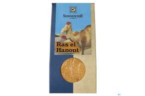 Sie sehen eine Packung Sonnentor Gewuerzmischung/bio Ras El Hanout 00845 38g, Produktbild: 01 Sonnentor Gewuerzmischung/bio Ras El Hanout 00845 38g, A-Nr.: 4793598 - 01