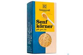 Sie sehen eine Packung Sonnentor Bio Senfkoerner Gelb 00774 120g, Produktbild: 01 Sonnentor Bio Senfkoerner Gelb 00774 120g, A-Nr.: 3391343 - 01