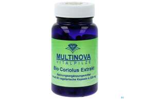 Sie sehen eine Packung Vitalpilz Kapseln Extrakt/100%/bio Coriolus 60st, Produktbild: 01 Vitalpilz Kapseln Extrakt/100%/bio Coriolus 60st, A-Nr.: 4097930 - 01