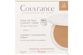 Sie sehen eine Packung Avene Couvrance Kompakt Creme-make-up Gold 1.4 8,5g, Produktbild: 01 Avene Couvrance Kompakt Creme-make-up Gold 1.4 8,5g, A-Nr.: 5862410 - 01