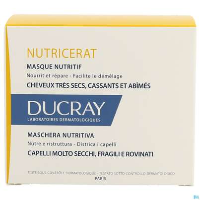 Sie sehen eine Packung Ducray Nutricerat Intensiv Nährende Maske 150ml, Produktbild: 01 Ducray Nutricerat Intensiv Nährende Maske 150ml, A-Nr.: 3838672 - 01