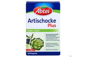 Sie sehen eine Packung Artischocke Plus Kapseln Abtei Titandioxidfrei 50000 30st, Produktbild: 01 Artischocke Plus Kapseln Abtei Titandioxidfrei 50000 30st, A-Nr.: 5746201 - 01