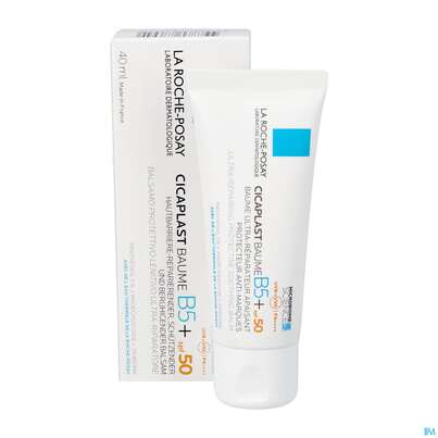Sie sehen eine Packung La Roche Posay Cicaplast Wundpflegebalsam B5+ Spf50+ 40ml, Produktbild: 04 La Roche Posay Cicaplast Wundpflegebalsam B5+ Spf50+ 40ml, A-Nr.: 5868677 - 04