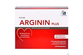 Sie sehen eine Packung Arginin Plus/filmtabl Vit B1+b6+b12+folsaeure 240st, Produktbild: 01 Arginin Plus/filmtabl Vit B1+b6+b12+folsaeure 240st, A-Nr.: 5431259 - 01