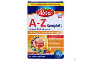 Sie sehen eine Packung A-z Komplett Tabl Titandioxidfrei 50000 40st, Produktbild: 01 A-z Komplett Tabl Titandioxidfrei 50000 40st, A-Nr.: 5720331 - 01