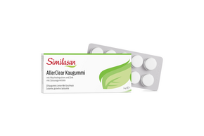 Sie sehen eine Packung Similasan AllerClear Kaugummi, Produktbild: 01 Similasan AllerClear Kaugummi, A-Nr.: 5826911 - 01