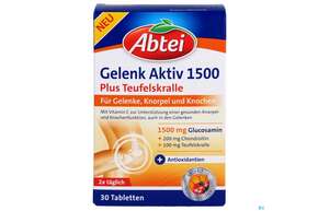 Sie sehen eine Packung Abtei Gelenk Aktiv Plus Tabl 30st, Produktbild: 01 Abtei Gelenk Aktiv Plus Tabl 30st, A-Nr.: 3461032 - 01