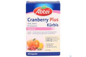 Sie sehen eine Packung Abtei Kuerbis +cranberry +zink +selen Kapseln 50000 30st, Produktbild: 01 Abtei Kuerbis +cranberry +zink +selen Kapseln 50000 30st, A-Nr.: 3795661 - 01
