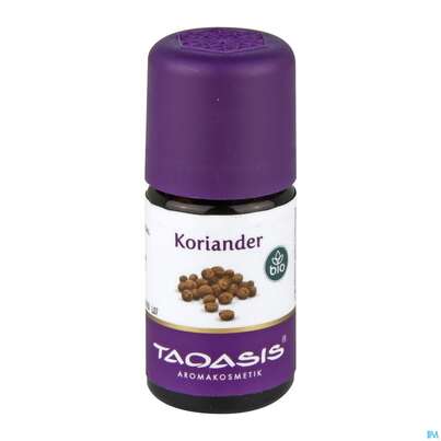 Sie sehen eine Packung Aetherische Oele Taoasis Bio Koriander 5ml, Produktbild: 03 Aetherische Oele Taoasis Bio Koriander 5ml, A-Nr.: 4372589 - 03